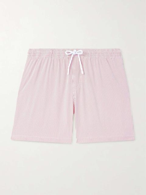 Daneu Straight-Leg Mid-Length Striped Swim Shorts