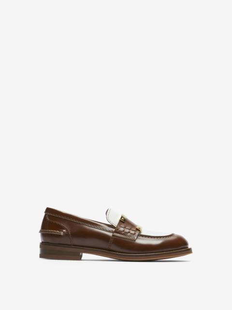 N°21 COLOURBLOCK LEATHER LOAFERS