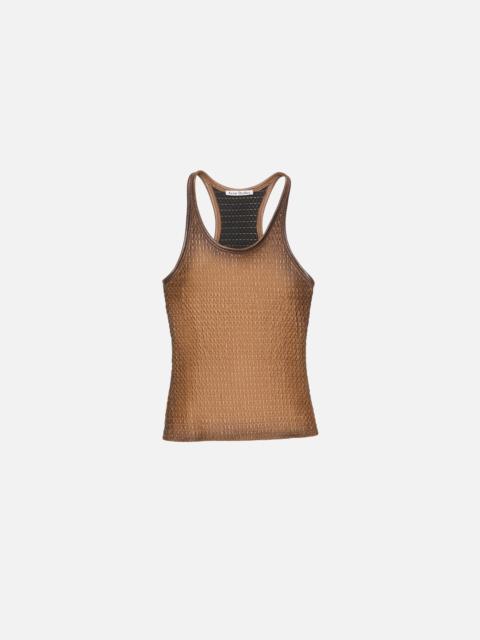 Acne Studios Leather tanktop - Brown sugar