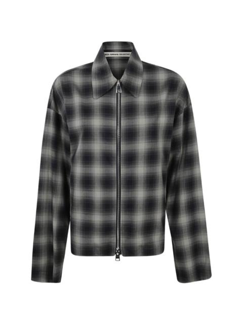 META CAMPANIA COLLECTIVE checked zip shirt