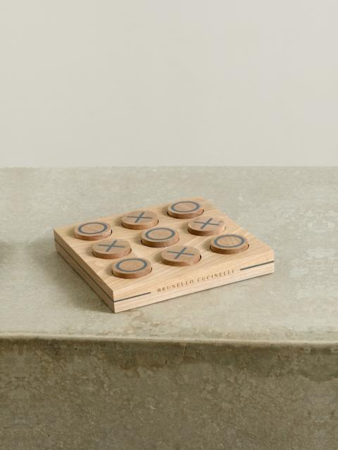 Brunello Cucinelli Walnut Wood And Krion Noughts And Crosses Set