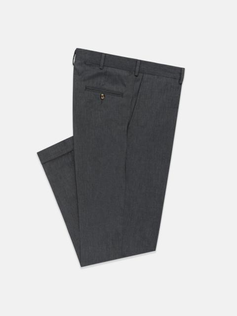J. PRESS MADE-IN-USA CHARCOAL COTTON POPLIN PANT