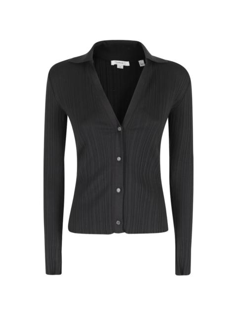 Vince ribbed-knit button-up cardigan