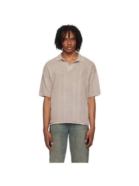 REPRESENT Beige Open Stitch Polo
