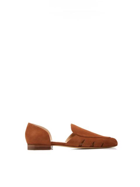 GABRIELA HEARST Rory Flat Shoe in Cognac Suede