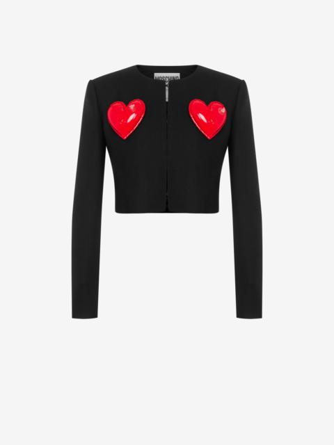 Moschino INFLATABLE HEARTS STRETCH GABARDINE JACKET