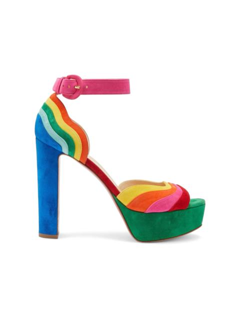 Christian Louboutin Christian Louboutin Degratissimo Alta 130 VV/Suede Sandal Heels Multi (Women's)