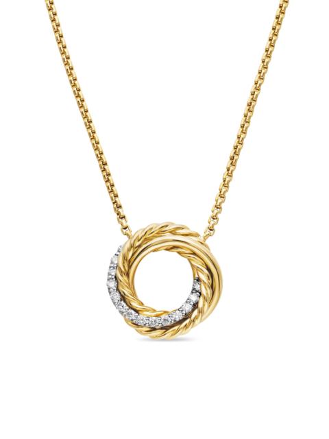 DAVID YURMAN Women's Crossover Pendant Necklace in 18K Yellow Gold with Diamonds, 14.5MM - Diamond