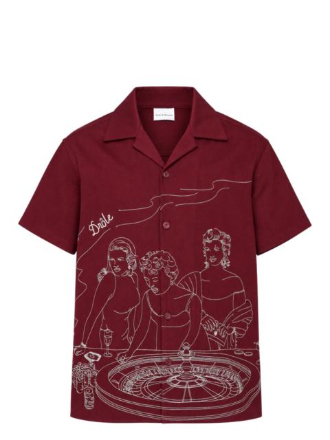 Drôle de Monsieur Roulette Embroidered Short Sleeve Shirt