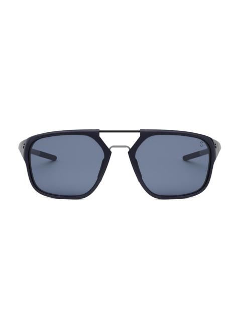 TAG Heuer Men's Line 56MM Square Sunglasses - Dark Blue Blue
