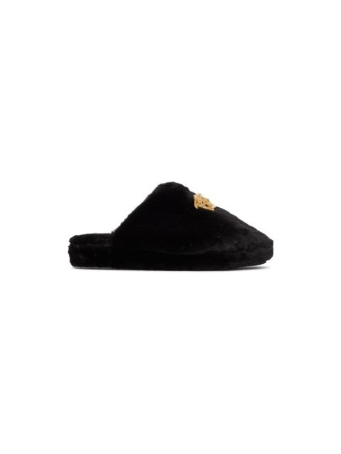 VERSACE Black 'La Medusa' Slippers