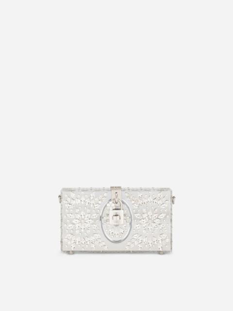 Dolce & Gabbana Acrylic glass and lace Dolce Box clutch