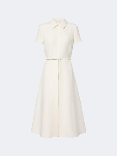 FENDI Belted wool and silk midi dress