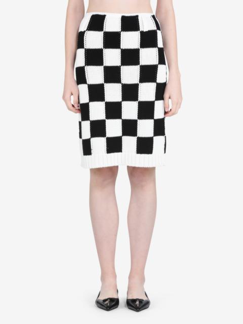 N°21 CHECKERED KNITTED SKIRT