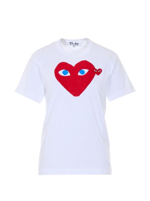 Comme des Garçons PLAY heart print patch logo T-shirt