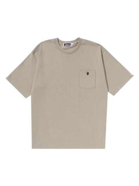 BAPE Ape Head One Point Relaxed Fit Pocket Tee 'Beige'