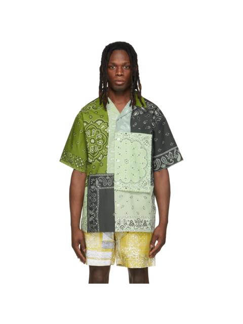 KENZO banadana-patchwork 반바지리브 셔츠