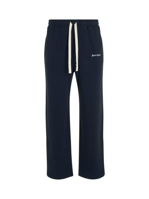 Palm Angels Classic Logo Sweatpants in Navy Blue