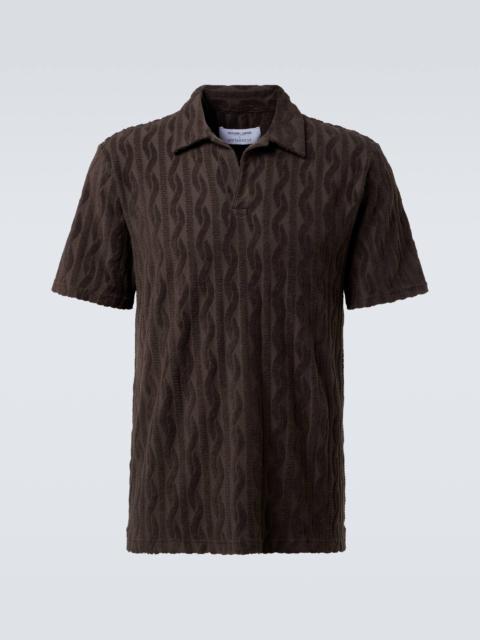 FRESCOBOL CARIOCA Faustino cotton terry jacquard polo shirt