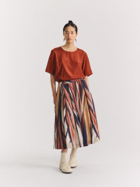 CASEY/CASEY DOUBLE RIDEAUX SKIRT - L COT PRINT - PRINT 1