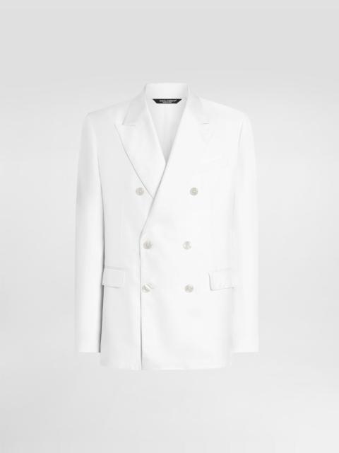 Dolce & Gabbana Sicilia light double-breasted silk twill jacket