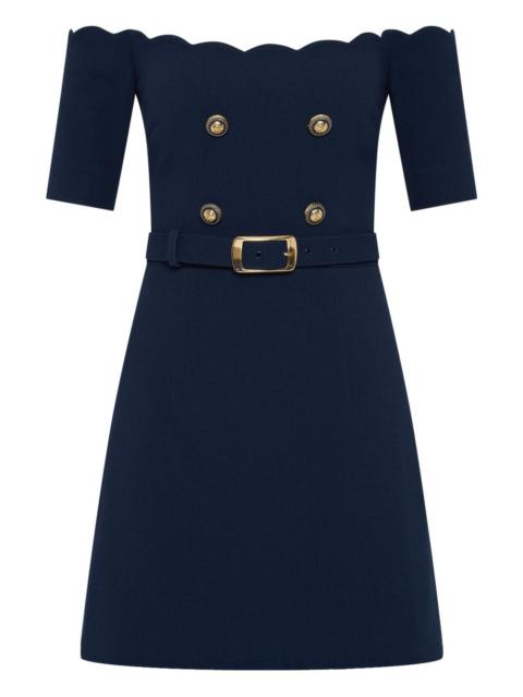 REBECCA VALLANCE off shoulder belted dress