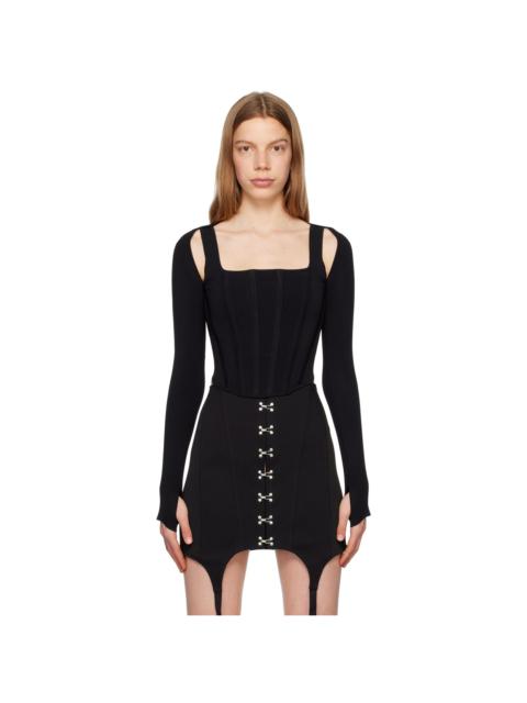 Dion Lee Black Corset Long Sleeve T-Shirt