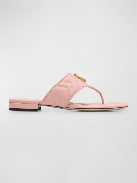 GUCCI Double G Marmont Thong Sandals