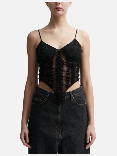pushBUTTON LACE CORSET TOP