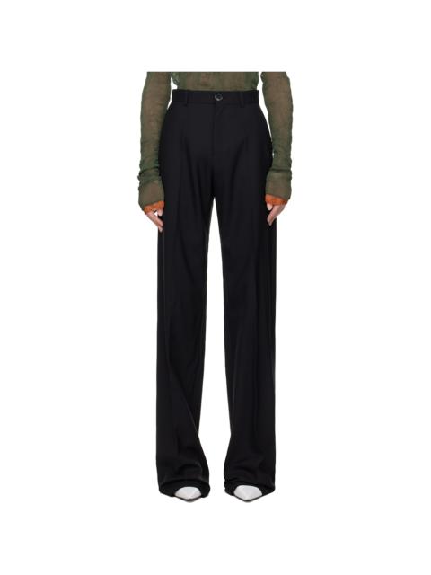 MARIE ADAM-LEENAERDT Black Classic Wool Trousers