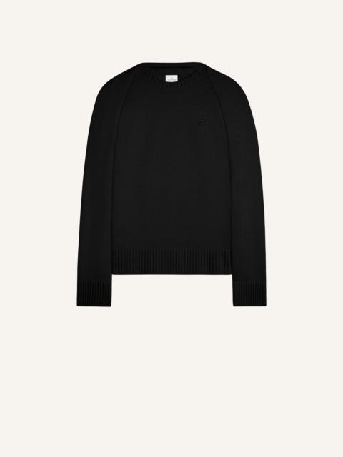 courrèges WOOL SWEATER WITH DRAP BEHIND THE BACK