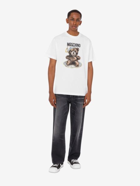 ORGANIC COTTON JERSEY T-SHIRT MOSCHINO TEDDY BEAR
