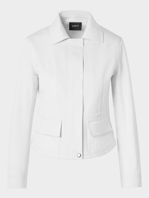 AKRIS Hugh Stretch Denim Zip Jacket