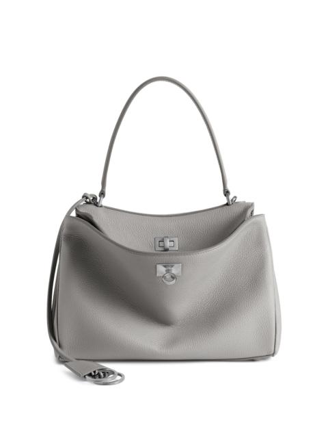 BALENCIAGA Women's Rodeo Small Grained Calfskin Top Handle Bag - Grey