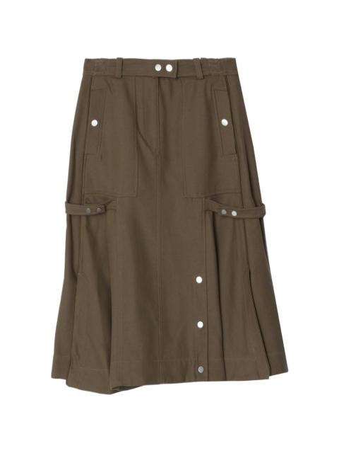 3.1 Phillip Lim Godet Utility midi skirt