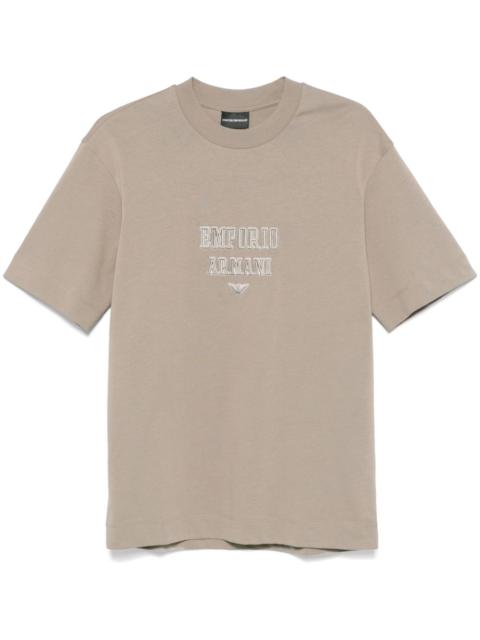 EMPORIO ARMANI logo-embroidered T-shirt