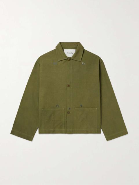 Embroidered Organic Cotton-Canvas Overshirt