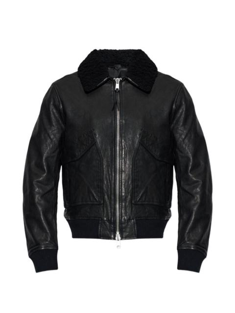 ALLSAINTS Vaucluse leather aviator jacket