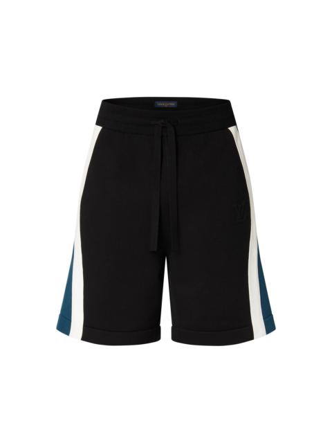 Louis Vuitton Mixed Leather Knit Shorts