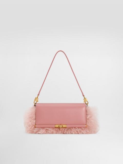 Dolce & Gabbana Marlene shearling and palmellato calfskin shoulder bag