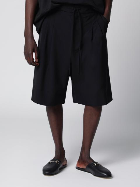Fear of God Black baggy wool Bermuda shorts