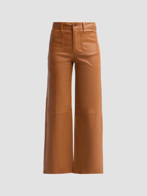 FRAME Women's The Modernist Leather Slim-Fit Palazzo Pants - Camel