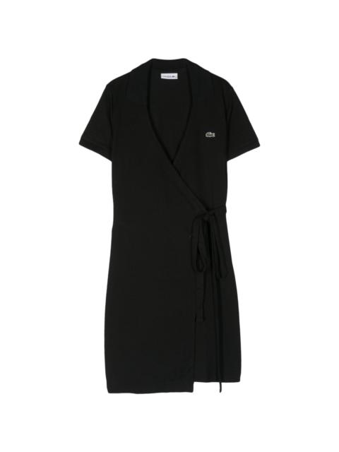 LACOSTE wrap polo mini dress