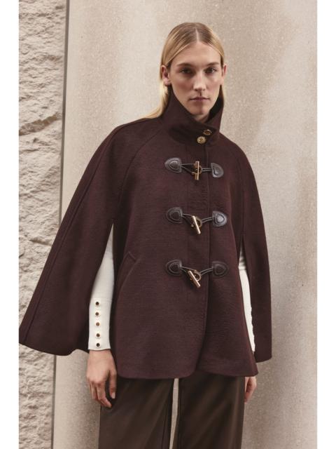 KAREN MILLEN Wool Blend Trim Cape