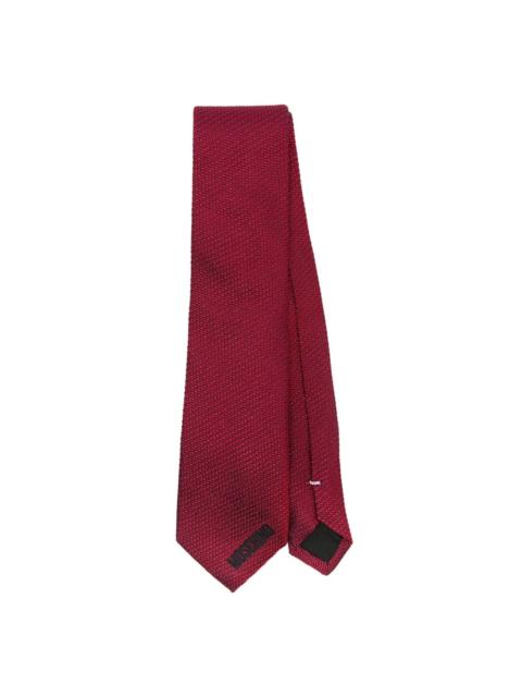 Moschino embroidered silk tie