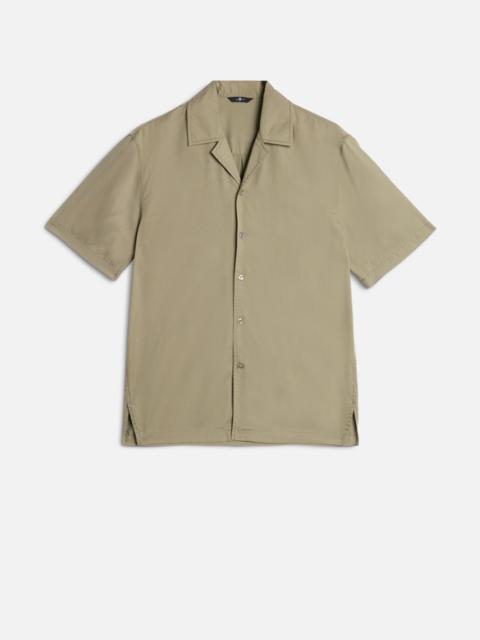 7 For All Mankind SHORT SLEEVE CAMP SHIRT in Fluid Army