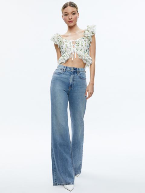 CHARLINE RUFFLE CROPPED TOP