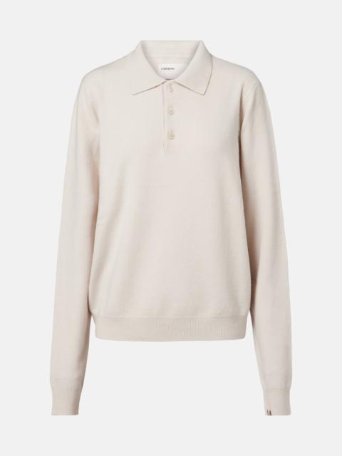 extreme cashmere N°223 Be For cashmere-blend polo sweater