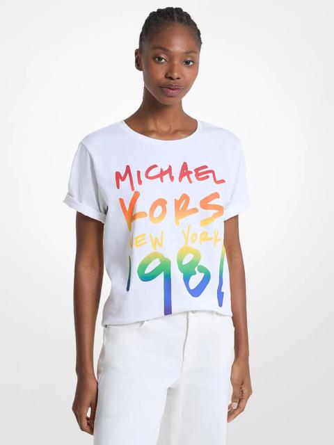MICHAEL KORS PRIDE Logo Cotton T-Shirt
