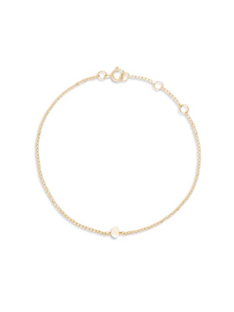 STONE AND STRAND Tiny Solitaire Pearl Bracelet